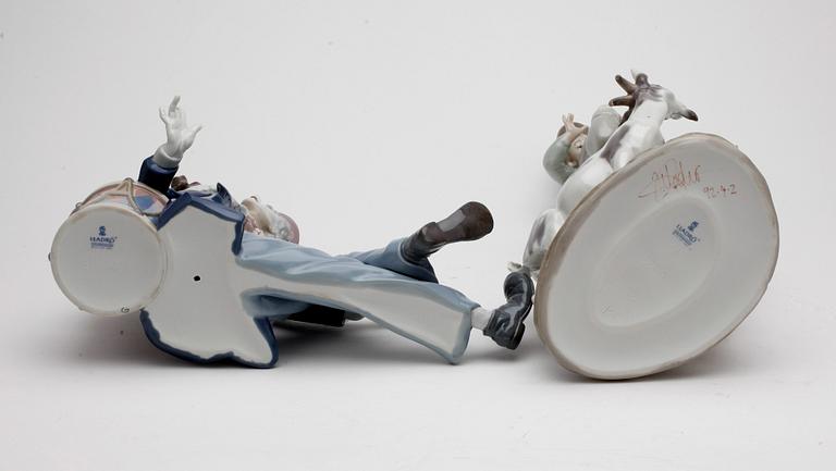 FIGURINER, 2 st, porslin, Lladro, 1900-tal.
