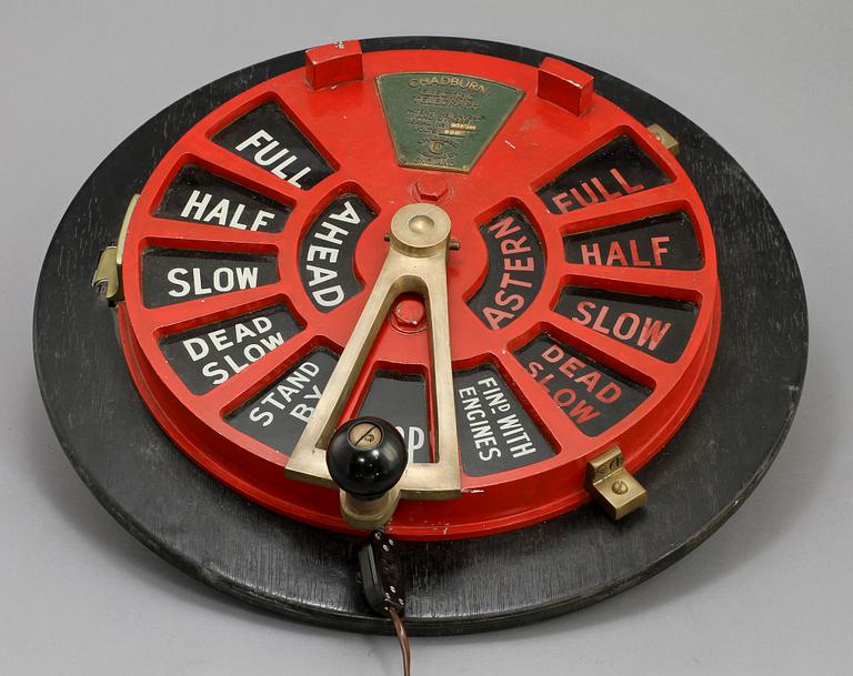 MASKINTELEGRAF, Chadburn Electric Telegraph, Liverpool, England, 1900-tal.