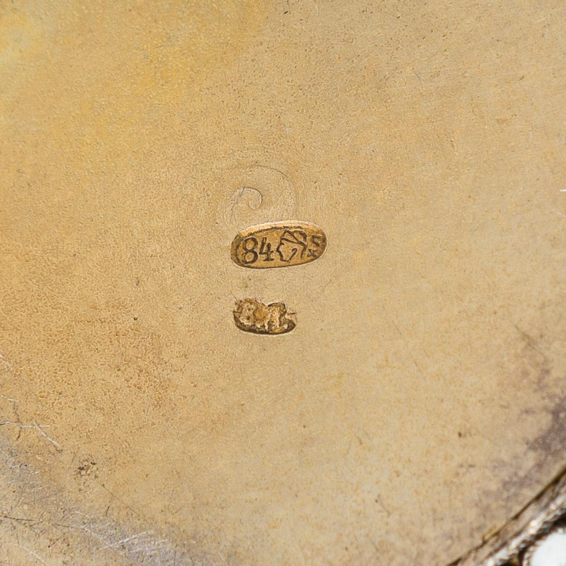 Bägare, cloisonné-emalj och silver, S:t Petersburg, Ryssland sekelskiftet 1800/1900.