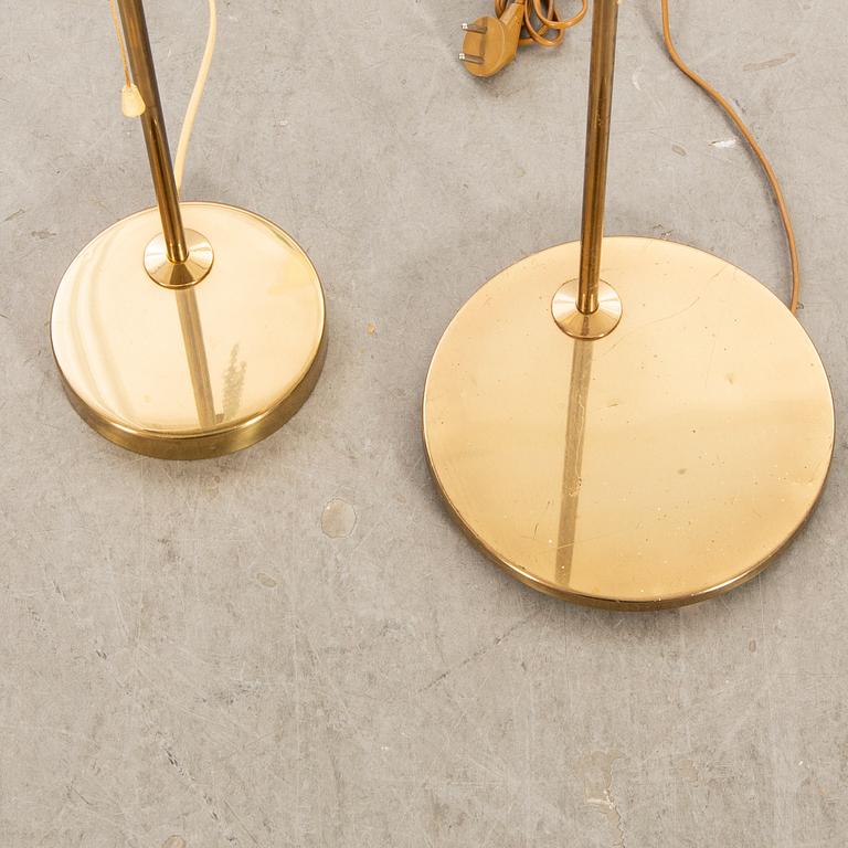 Golvlampa och bordslampa Bergboms 1900-talets senare del mässing.