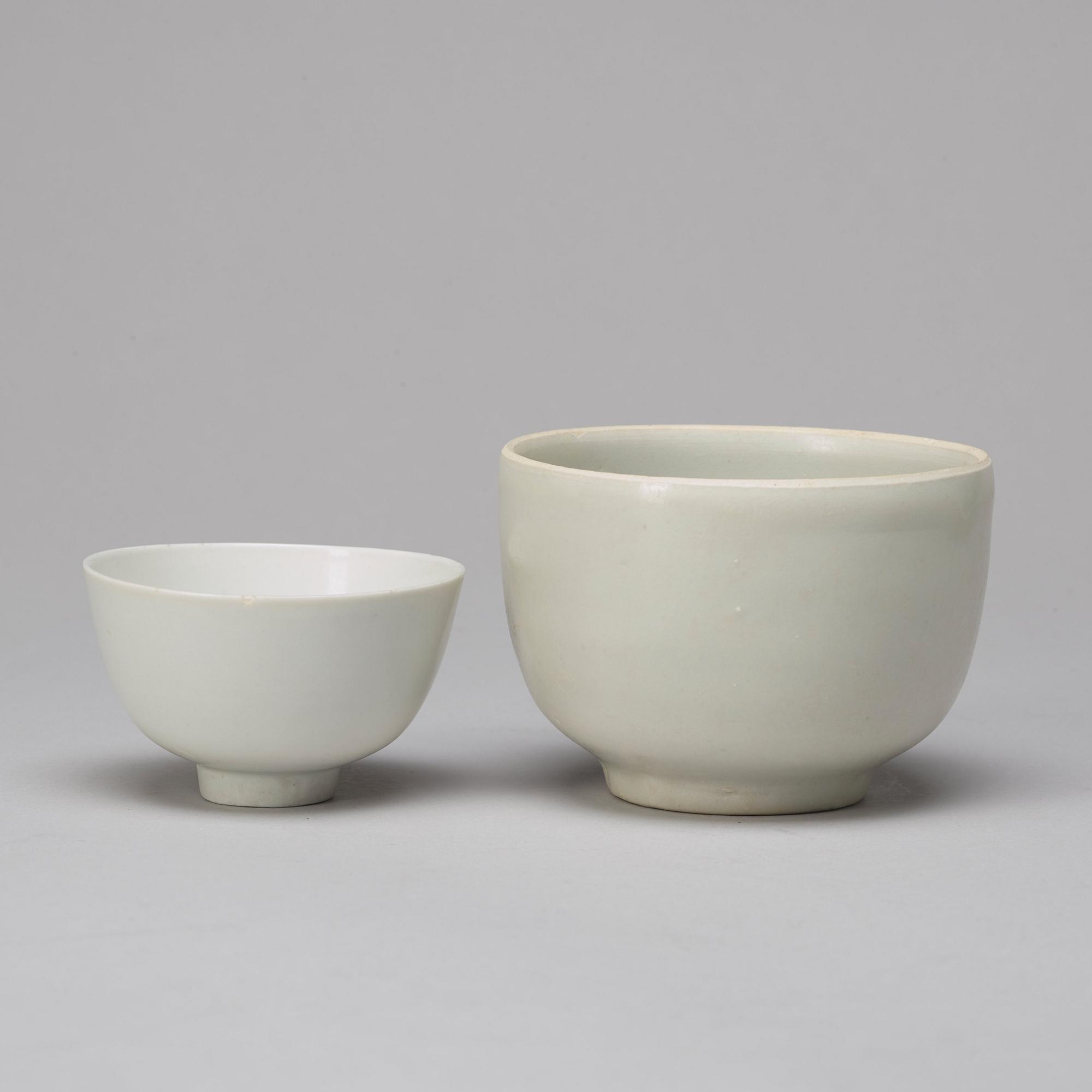 A group of white glazed bowls, South East Asian, presumably 17th Century.
