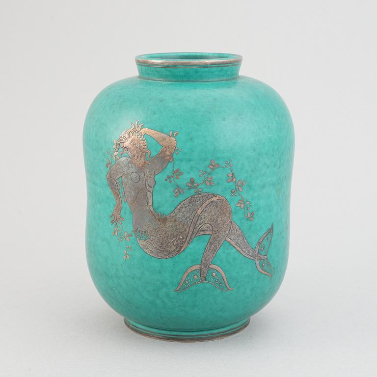 Wilhelm Kåge, vas, stengods, "Argenta", Gustavsberg.