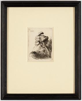 Giovanni Benedetto Castiglione, etching signed in plate.