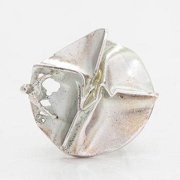 Björn Weckström, ring "Jaaras dröm", sterlingsilver. Lapponia 1969.