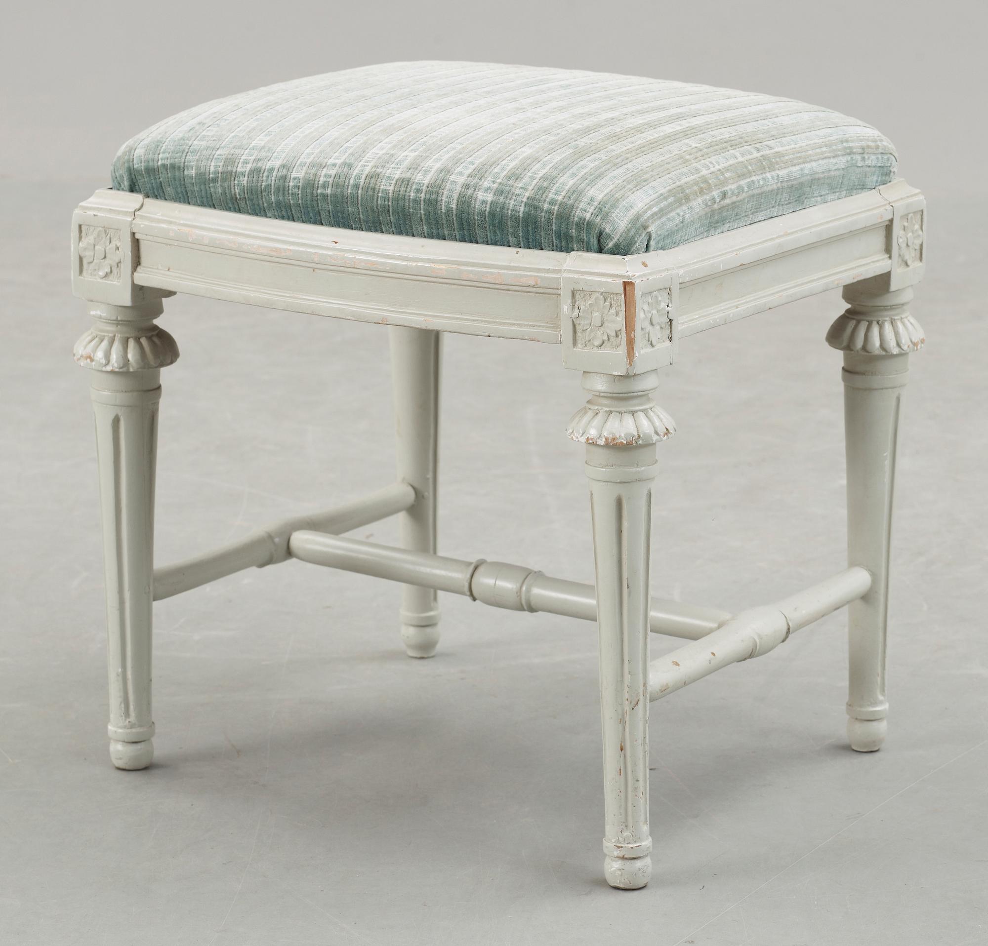 TABURETT, gustaviansk, 1700-tal.