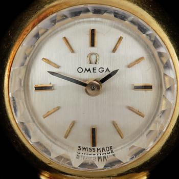 ARMBANDSUR, dam, Omega, 18k guld, omkring 1900-talets mitt. Vikt ca 33 gram.