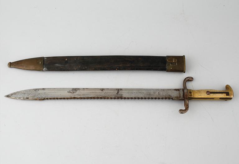 A bayonet, 19th or early 20th century.