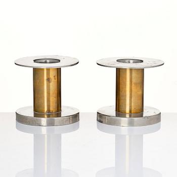 Nils Fougstedt, a rare pair of candlesticks model A 1277, Firma Svenskt Tenn, Stockholm, 1935.