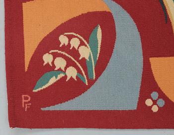 TAPESTRY. "Vår-Sommar". Tapestry weave (gobelängteknik). 162 x 220 cm. Signed PF G. DEVÈCHE.