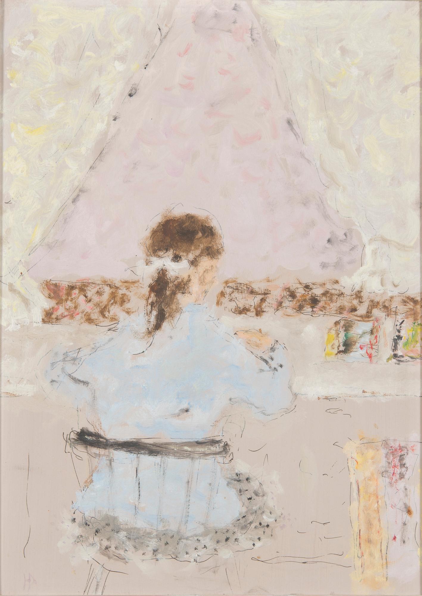 Helge Dahlman, Girl in Pastel Blue.