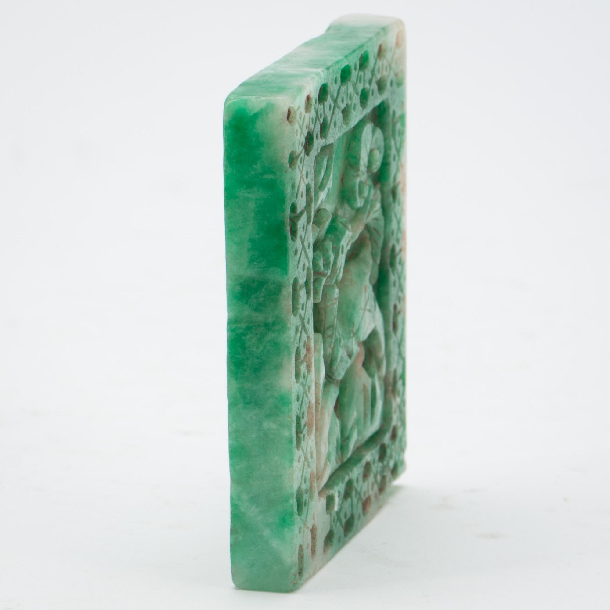 PLAKETT, jadeite, Kina.