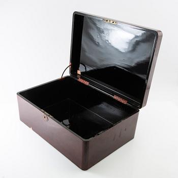 Box Japan circa 1900 lacquer work signed.