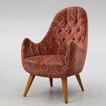 Sofa and armchair, Swedish Modern, Eks Malmö, mid-20th century.