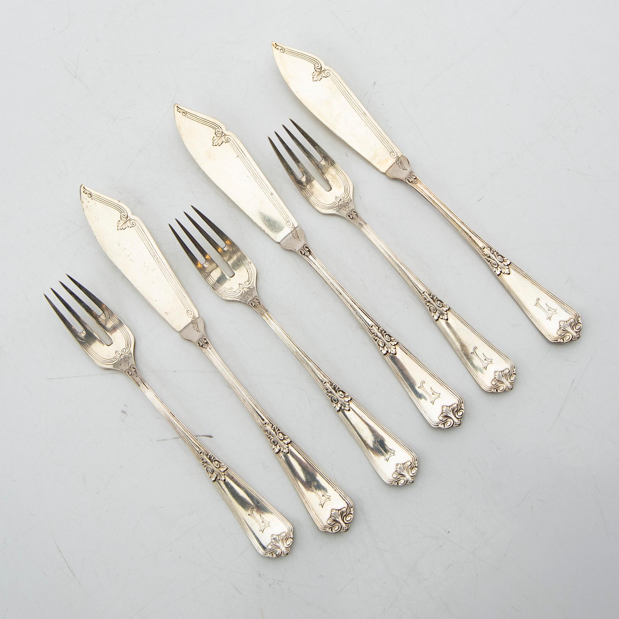 Fiskbestick 24 dlr  silver Tyskland.