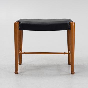 A mahogany stool, Swedish Modern, 1940s/50s.