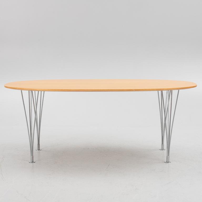 Bruno Mathsson & Piet Hein, a "Superellips" dining table, Bruno Mathsson International, Sweden.