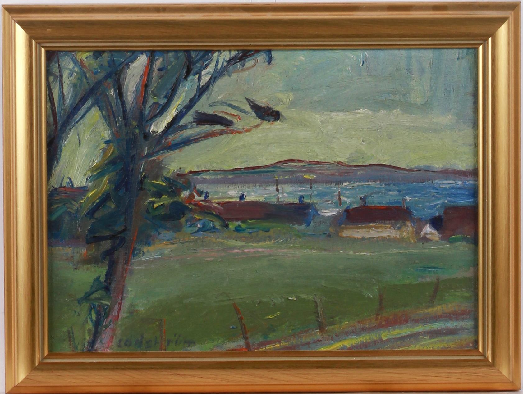 GEORG LODSTRÖM, olja på uppklistrad duk, 2 st varav en sign.