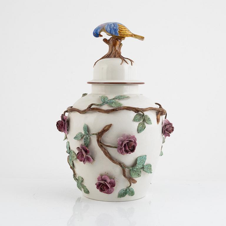 A flintware lidded urn from Rörstrand, circa 1900 after an 18th century model.