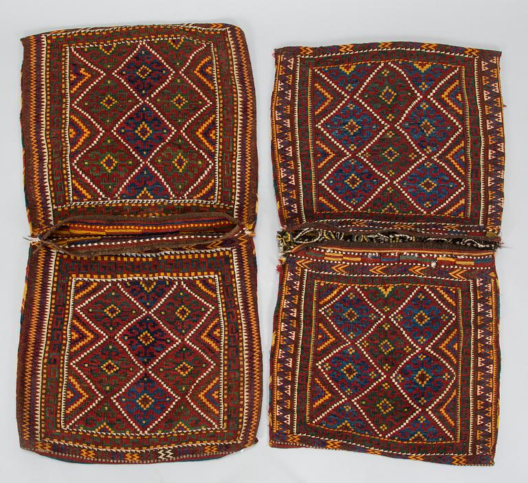 A pair of west persian saddel bags. Circa  150 x 80 cm.