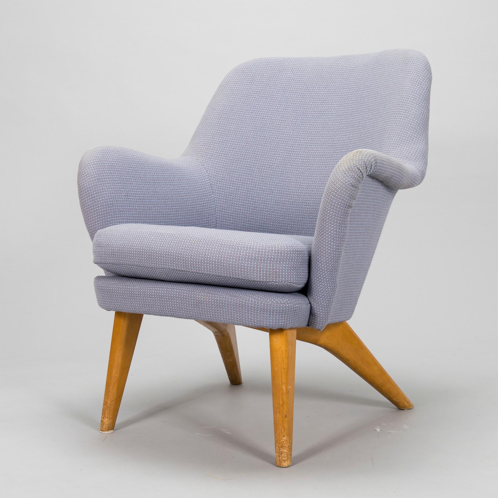 Carl Gustaf Hiort af Ornäs, fåtölj, "Pedro", för Hiort Tuote Puunveisto Oy - Träsnideri Ab, 1900-talets mitt.