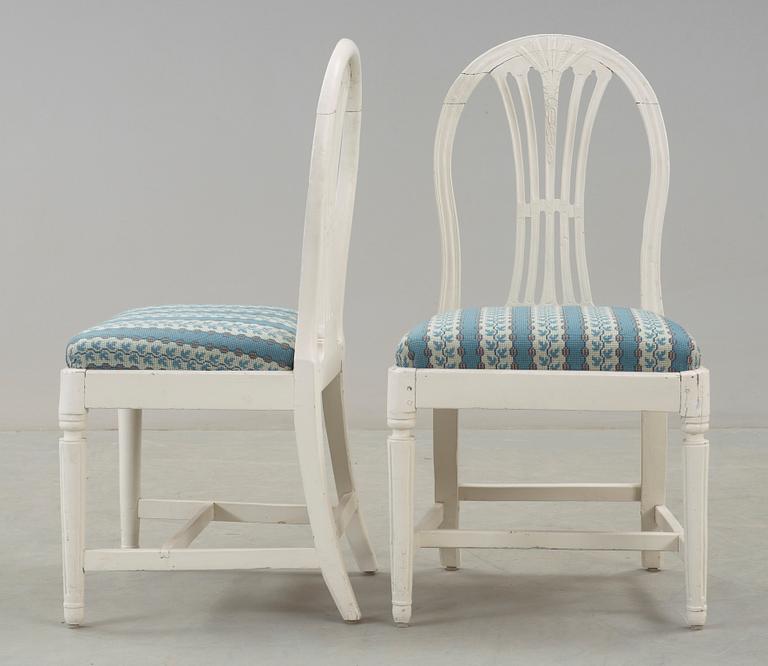 STOLAR, ett par, gustavianska, omkring 1800.