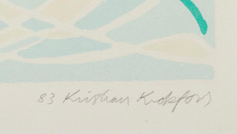 KRISTIAN KROKFORS, litografi, 50/50, signerad och daterad 1983.