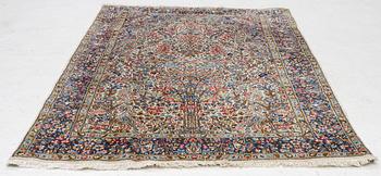 Carpet, Kirman, antique, approx. 242 x 146 cm.