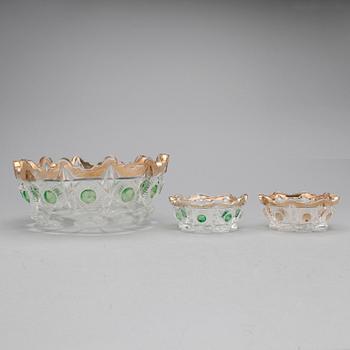 SKÅLAR, 12 st, glas, 1900-tal.