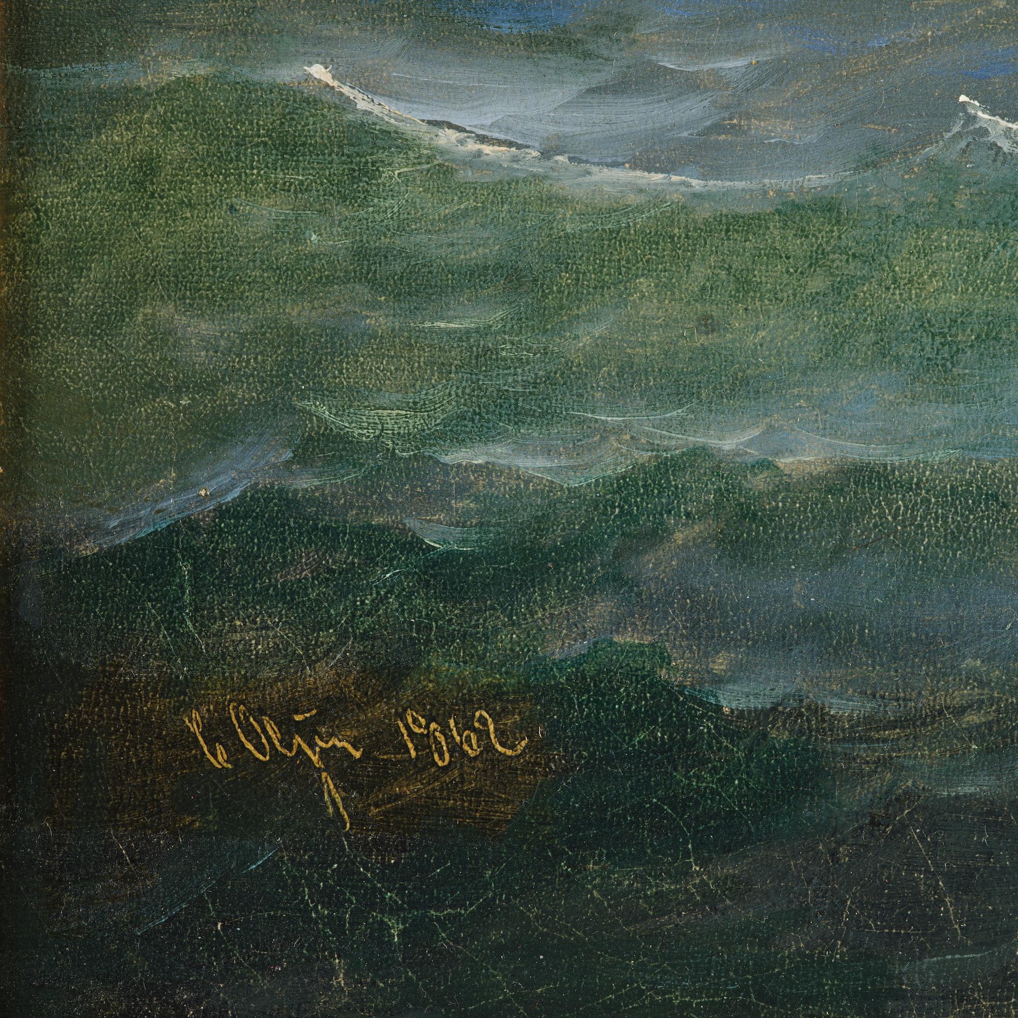 Carl Julius Emil Olsen, Steam frigate under sail.