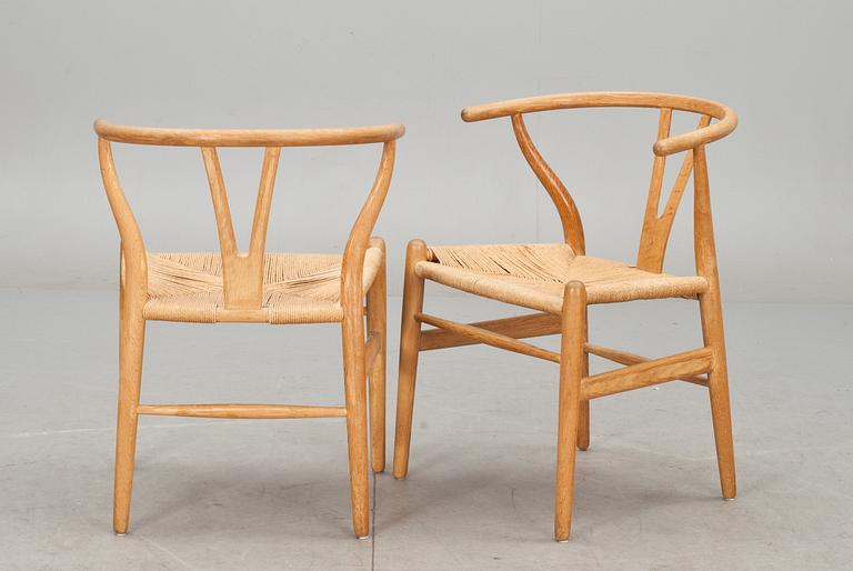 KARMSTOLAR, 6 st, "Y-stolen". Hans Wegner för Carl Hansen & son, Odense.