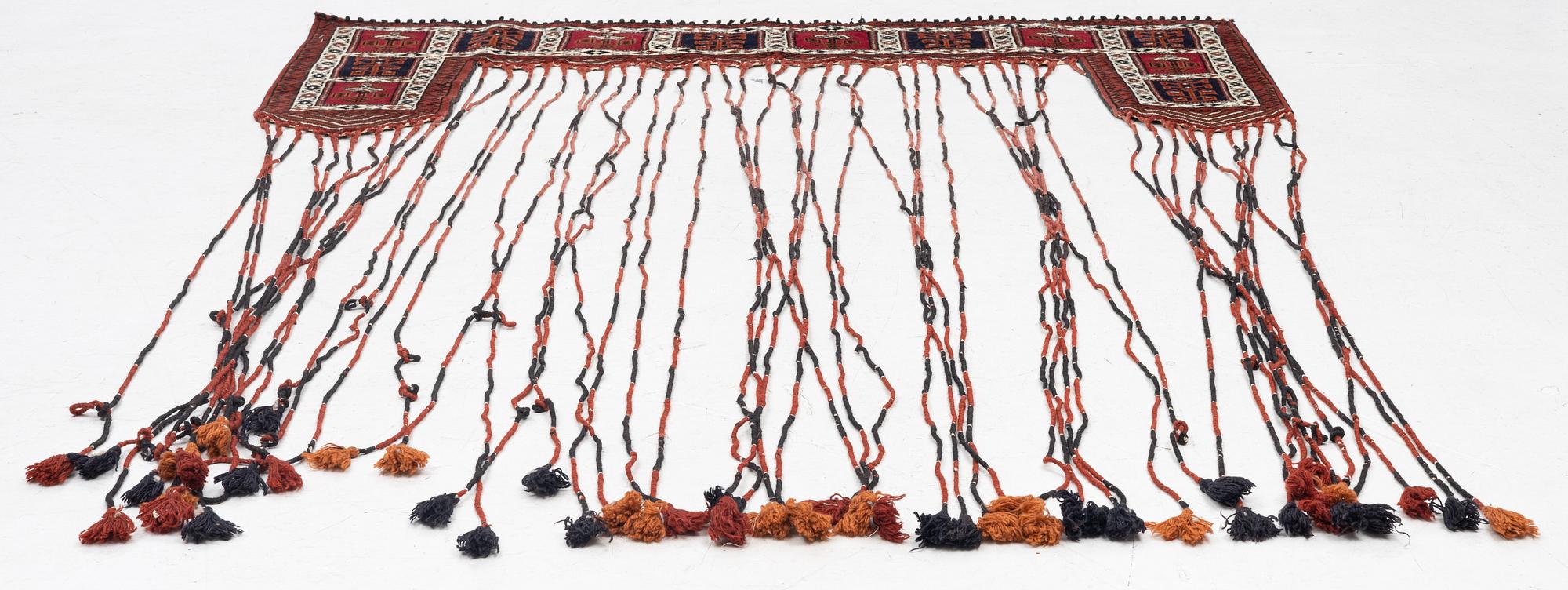 A Turkmen Kapunuk Door Hanging, c 210 x 195 cm.