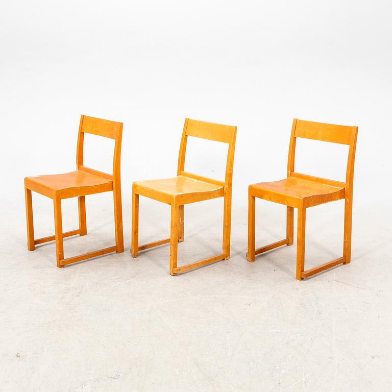 Sven Markelius, chairs, 8 pieces, "Orkesterstolen", mid/second half of the 20th century.