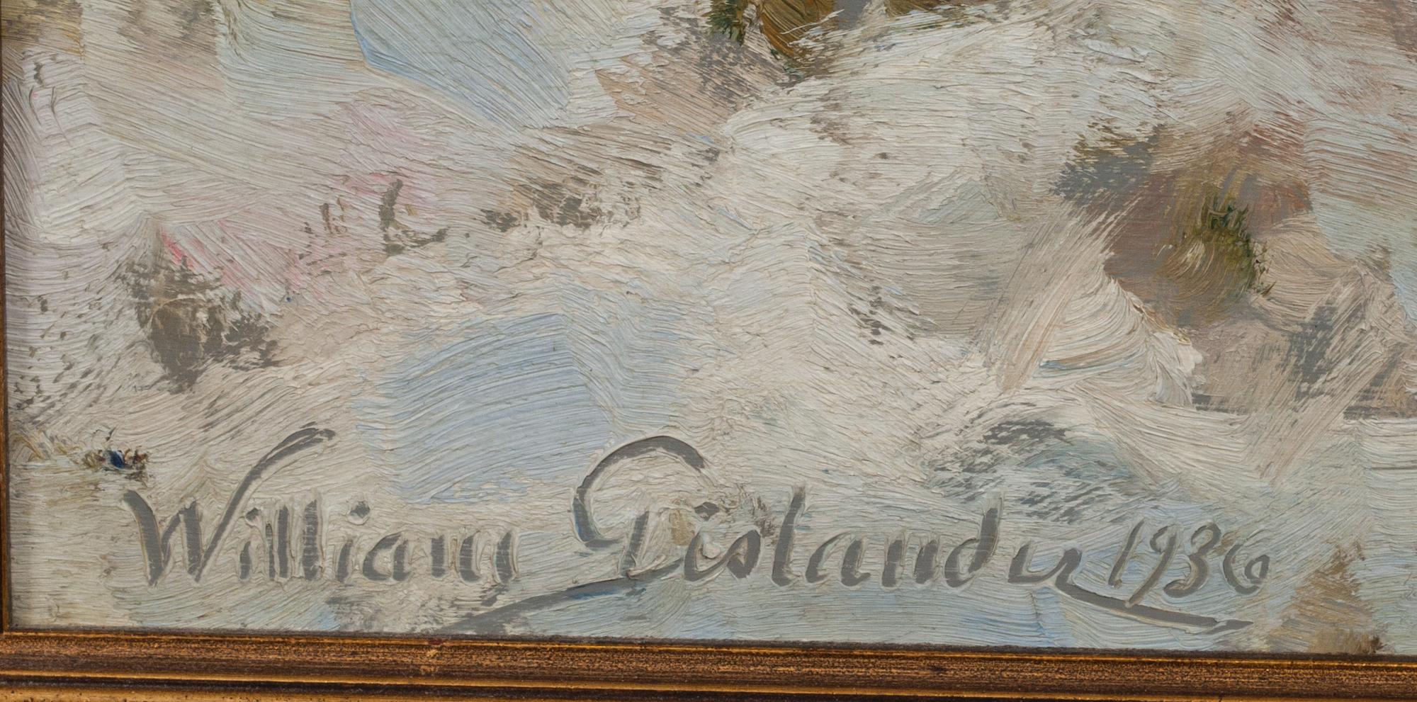 WILLIAM GISLANDER, olja på pannå, signerad och daterad 1936.