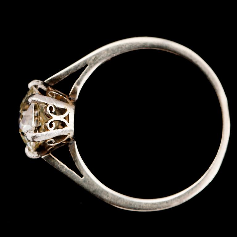 RING, 14 k vitguld, solitär briljant 1.60 ct Cape.