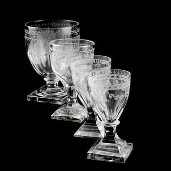 GLAS, 5+ 2+ 1 st, omkring år 1900.