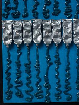 Arman (Armand Pierre Fernandez), Blue and Silver”.