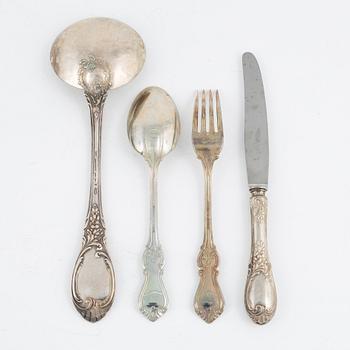36 pieces of silver cutlery, Vienna, Austria, early 20th Century and GAB MEMA, Eskilstuna, 2007-08.