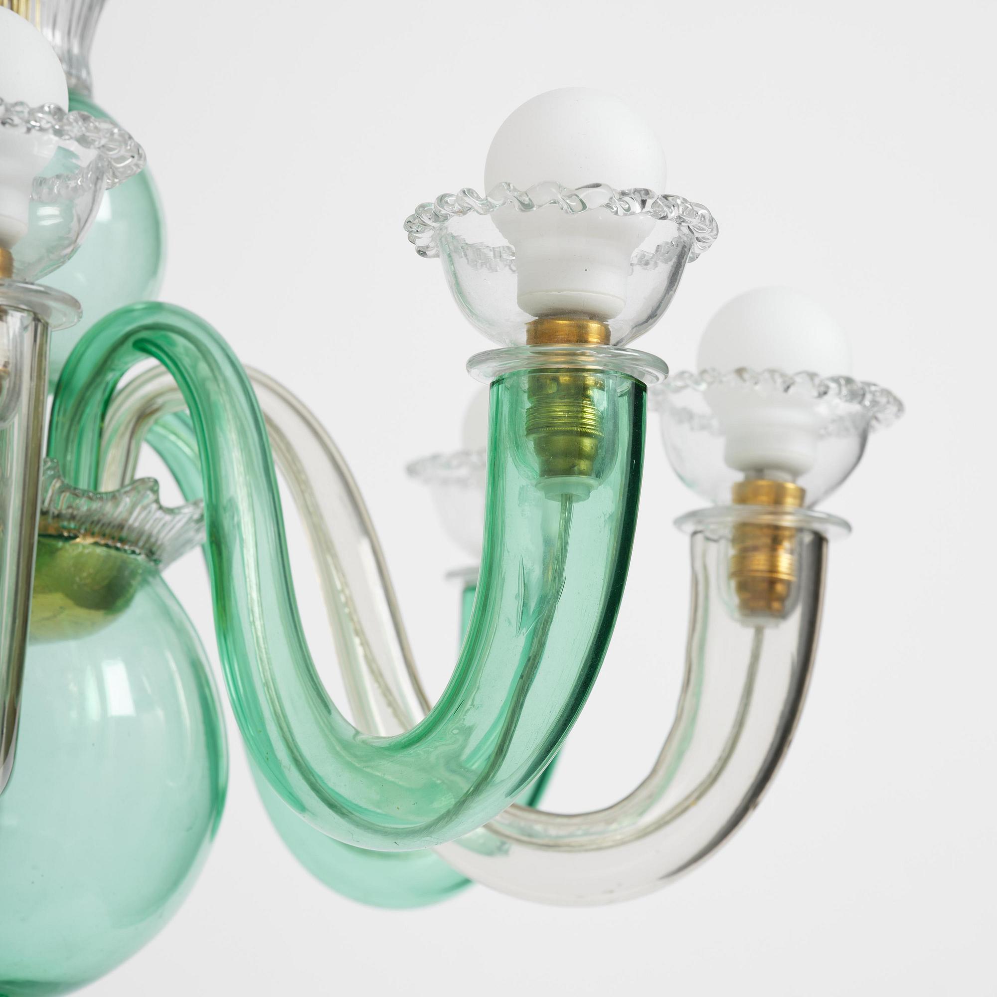 Gio Ponti, ljuskrona, Venini, Murano, Italien, 1945-50.