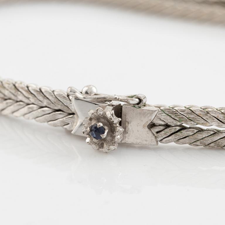 18K white gold bracelet.