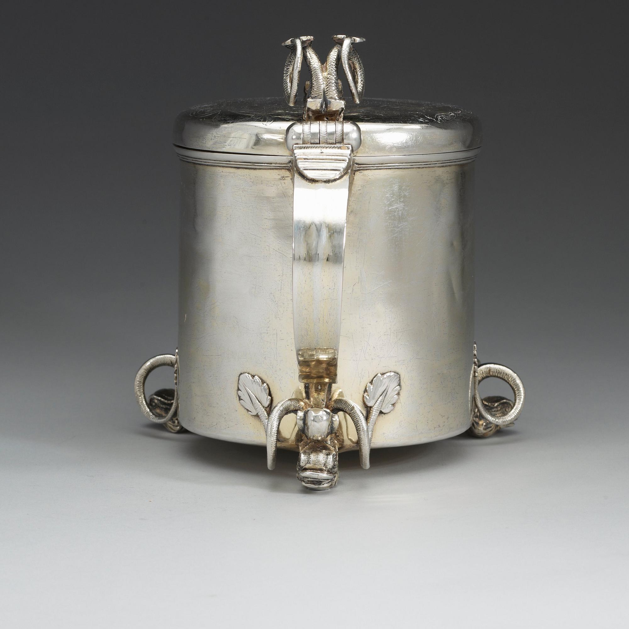 DRYCKESKANNA, av Jörgen Stilche, Köpenhamn 1671. Barock.