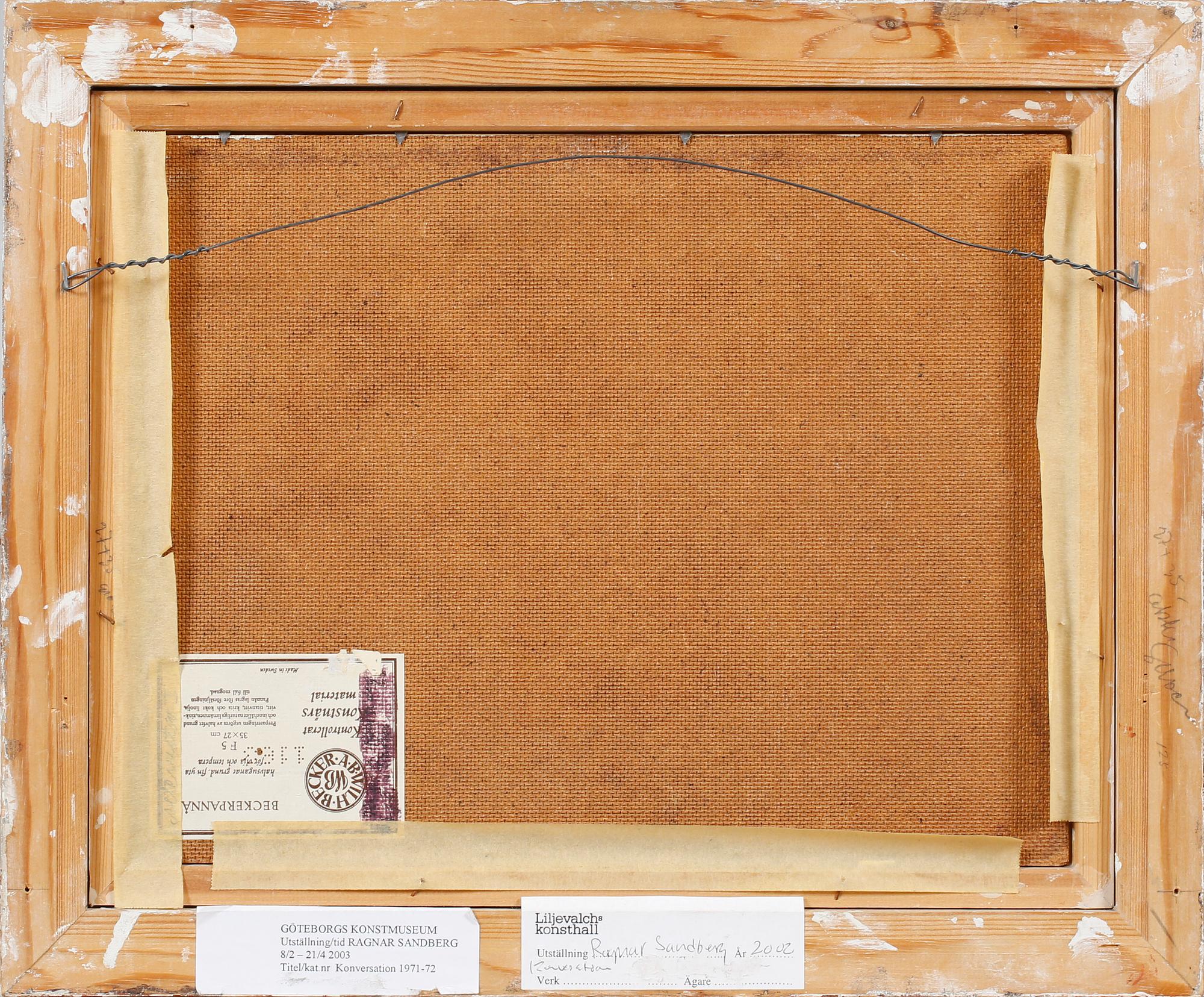 RAGNAR SANDBERG, oil on panel, signed and dated -71 and -72.