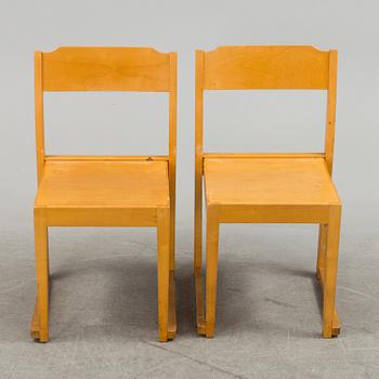 A set of six mid 20th century chairs 'Orkesterstolen' by Sven Markelius.