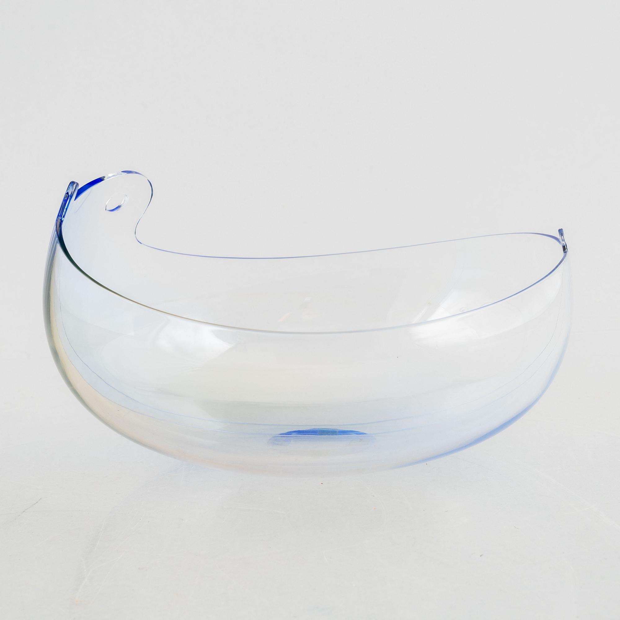 Gunnar Cyrén, skål, glas, Orrefors 1983.