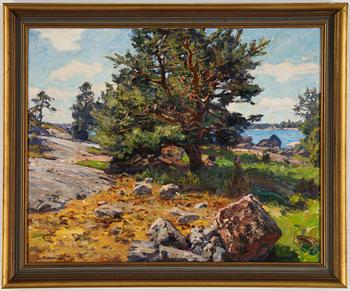 Gottfrid Kallstenius, oil on canvas, signed and dated -35.