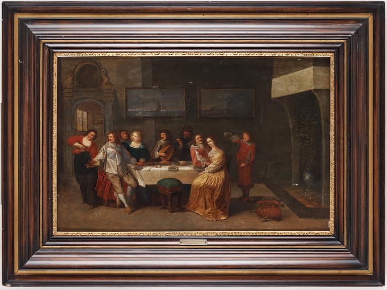 Christoph Jacobsz van der Lamen Circle of, CHRISTOPH JACOBSZ VAN DER LAMEN, circle of. Reinforced panel 53 x 82 cm.
