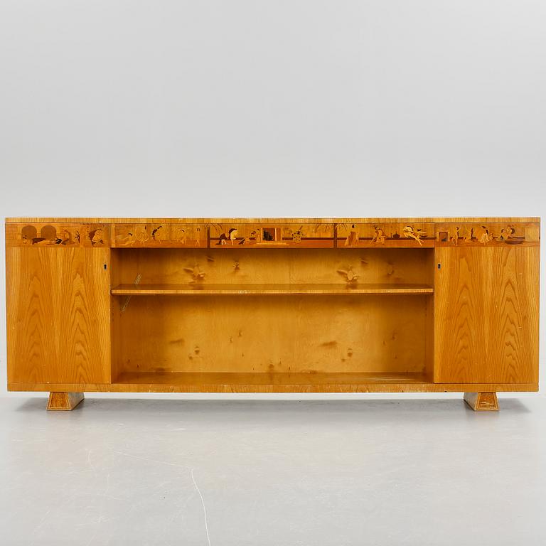 SIDEBOARD, troligen Mjölby Intarsia, 1930-tal.