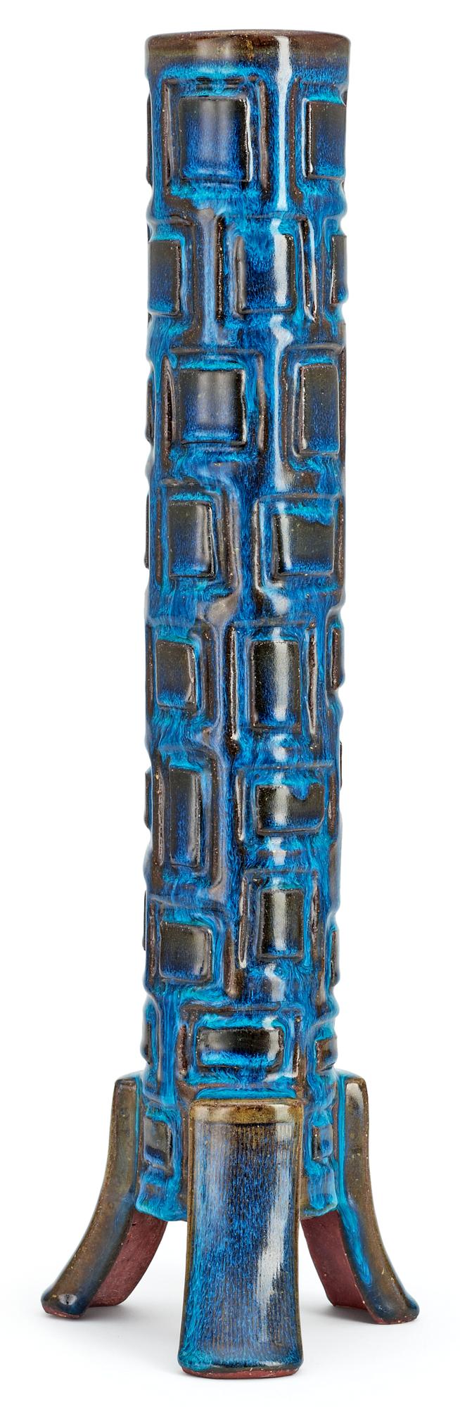 A Wilhelm Kåge 'Farsta' stoneware vase, Gustavsberg studio 1957.