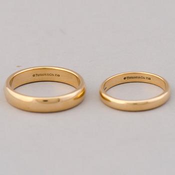 RINGAR, 2 st, 18K guld. Tiffany & Co.