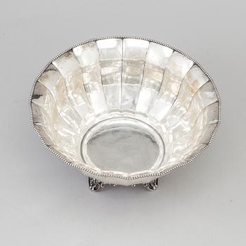 A 20th century silver bowl marked 830M, probably Germany, Swedish import marks.