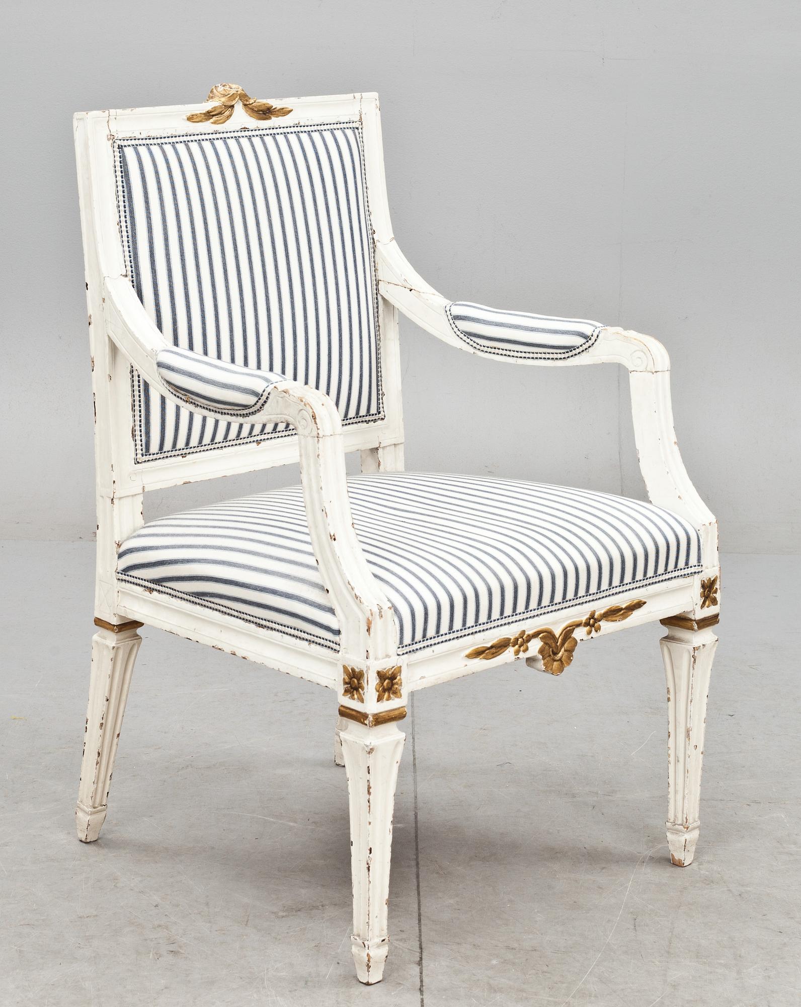 KARMSTOL, sengustaviansk omkring 1700/1800.